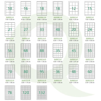 標籤貼紙全系列 Word 檔案格式下載 / 製作步驟